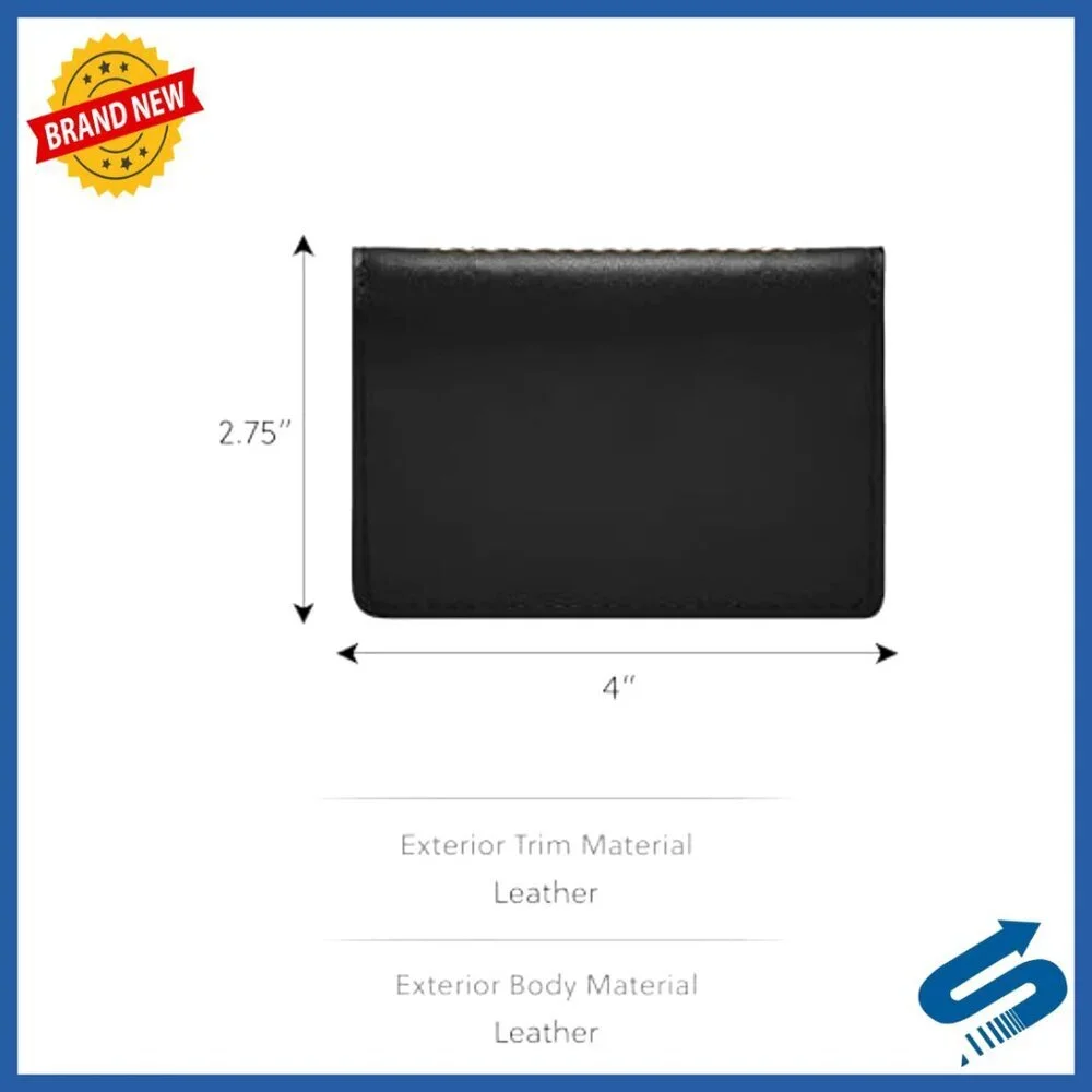 Slim Genuine Leather Front Pocket Wallet Card Case Minimalist Design